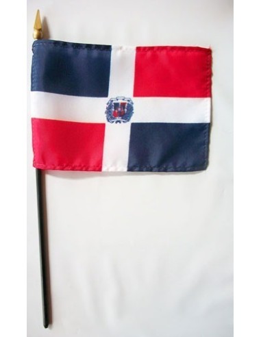 Dominican Republic Mounted Flags 4" x 6"| Buy Online Now