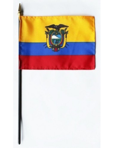 Ecuador Mounted Flags 4" x 6"| Buy Online Now