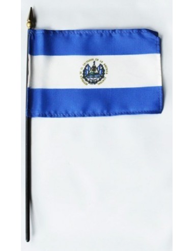 El Salvador Mounted Flags 4" x 6"| Buy Online Now