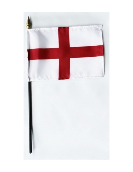 England (St. George's Cross) 4" x 6" Mounted Flags