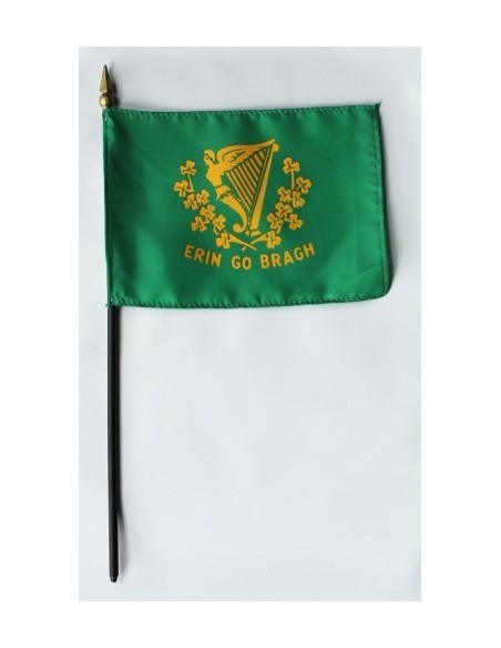 Erin Go Bragh 4" x 6" Mounted Flags