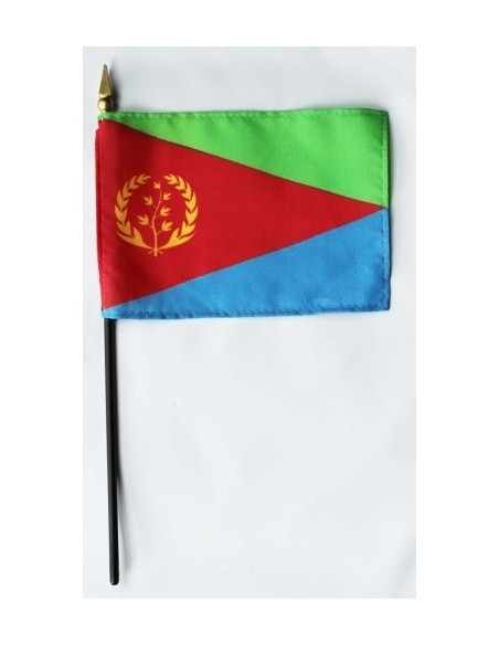 Eritrea 4" x 6" Mounted Flags