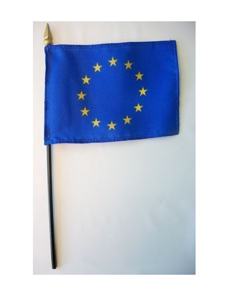 European Union 4" x 6" Mounted Flags