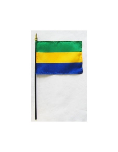 Gabon 4" x 6" Mounted Flags