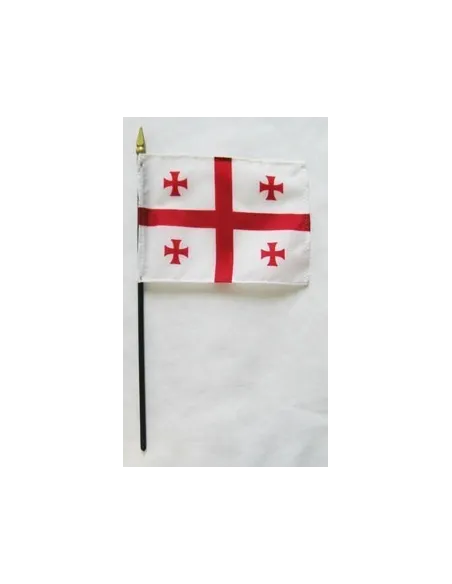 Georgia Republic 4" x 6" Mounted Flags