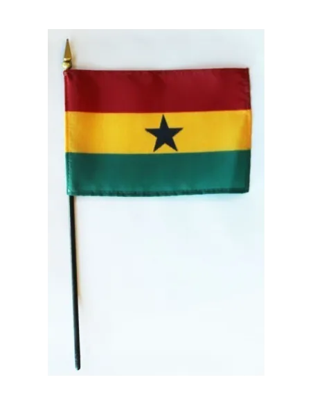 Ghana 4" x 6" Mounted Flags