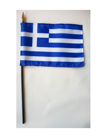 Greece 4" x 6" Mounted Flags