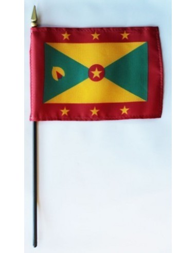 Grenada Mounted Flags 4" x 6"| Buy Online Now