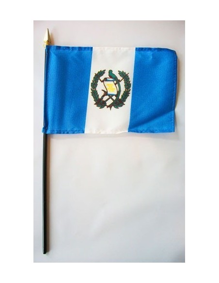 Guatemala 4" x 6" Mounted Flags