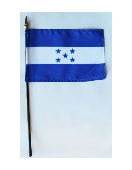 Honduras 4" x 6" Mounted Flags