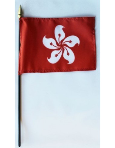 Hong Kong Mounted Flags 4" x 6"| Buy Online Now