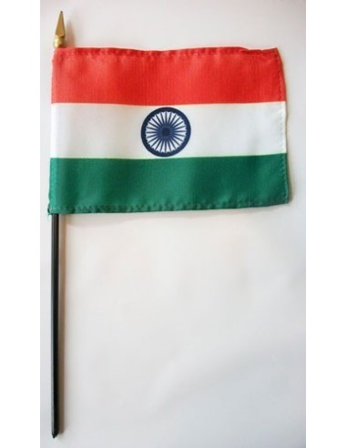 India Mounted Flags 4" x 6"| Buy Online Now