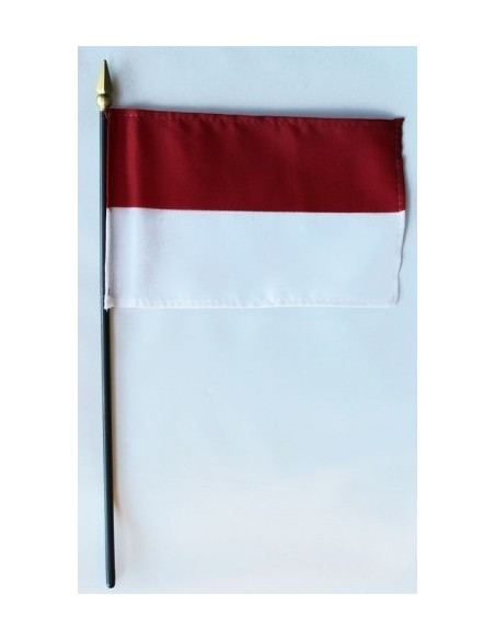 Indonesia 4" x 6" Mounted Flags