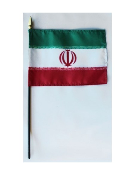 Iran 4" x 6" Mounted Flags