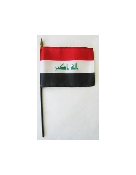 Iraq 4" x 6" Mounted Flags