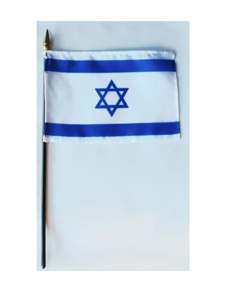 Israel 4" x 6" Mounted Flags