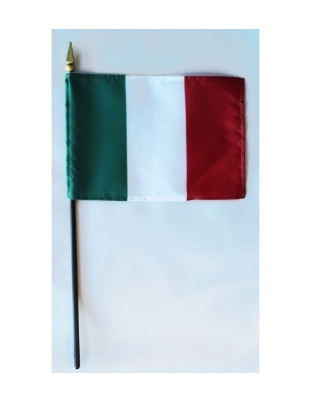 Italy 4" x 6" Mounted Flags