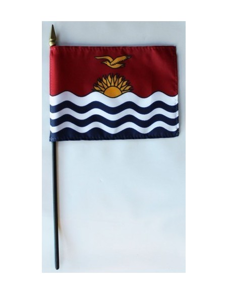 Kiribati 4" x 6" Mounted Flags