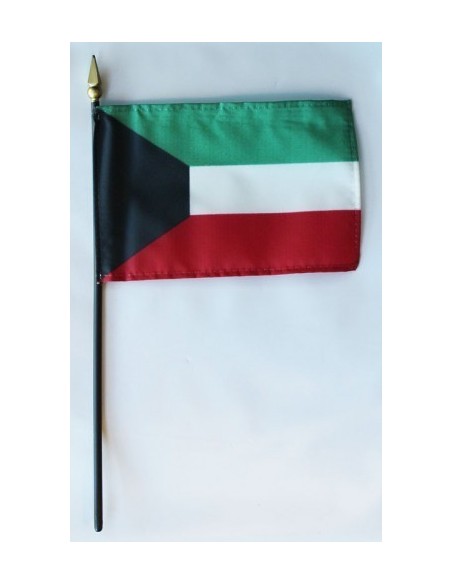 Kuwait 4" x 6" Mounted Flags