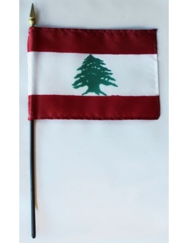 Lebanon Mounted Flags 4" x 6"| Buy Online Now