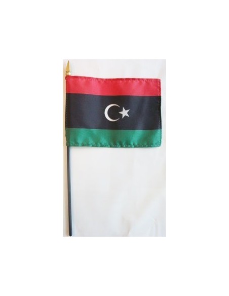 Libya 4" x 6" Mounted Flags