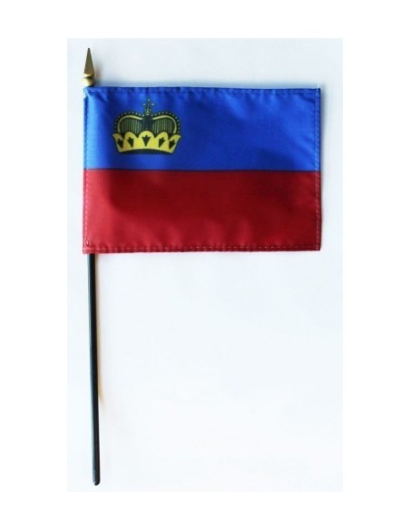 Liechtenstein 4" x 6" Mounted Flags