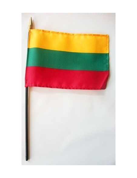 Lithuania 4" x 6" Mounted Flags