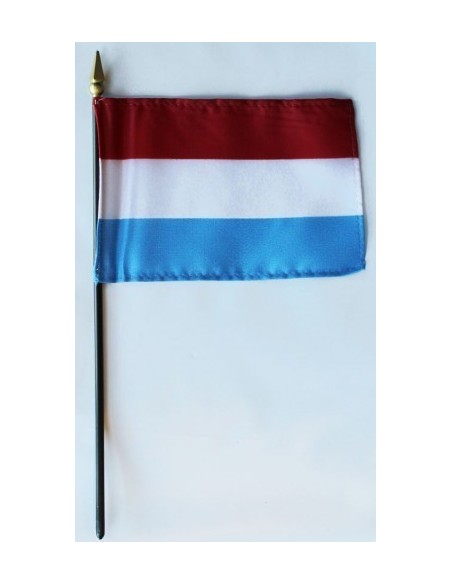 Luxembourg 4" x 6" Mounted Flags