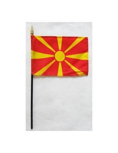 Macedonia Mounted Flags 4" x 6"| Buy Online Now