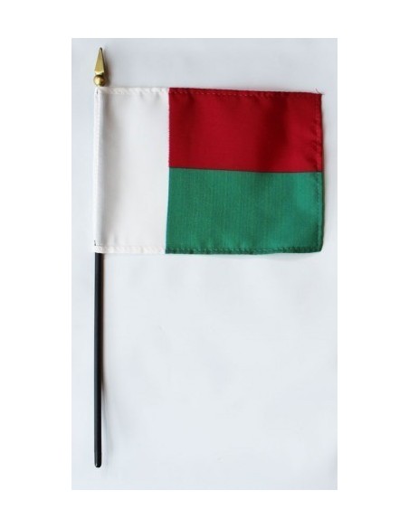 Madagascar 4" x 6" Mounted Flags