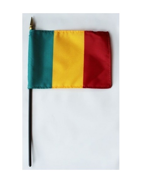 Mali 4" x 6" Mounted Flags