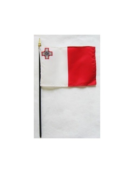 Malta 4" x 6" Mounted Flags