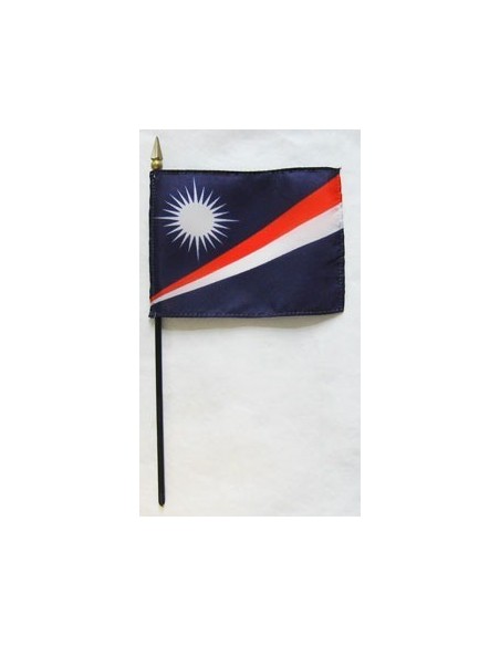 Marshall Islands 4" x 6" Mounted Flags