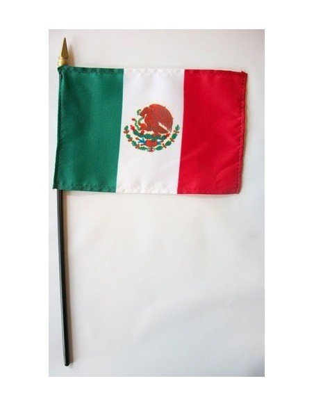 Mexico 4" x 6" Mounted Flags