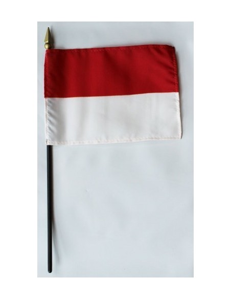 Monaco 4" x 6" Mounted Flags