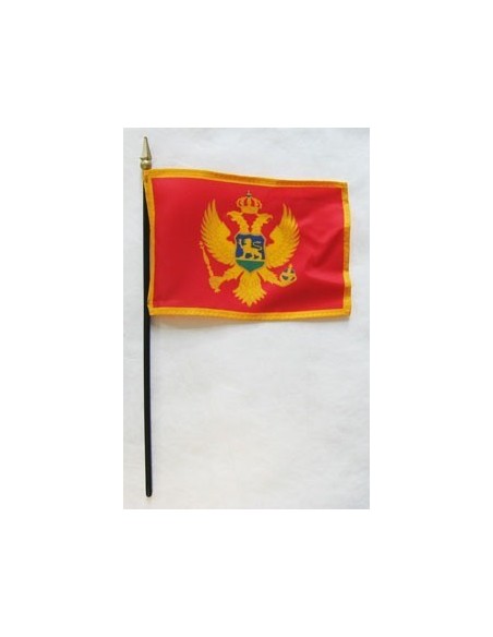 Montenegro 4" x 6" Mounted Flags