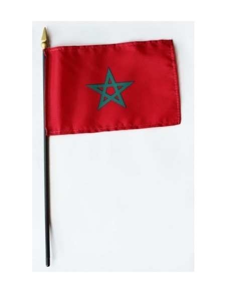 Morocco 4" x 6" Mounted Flags