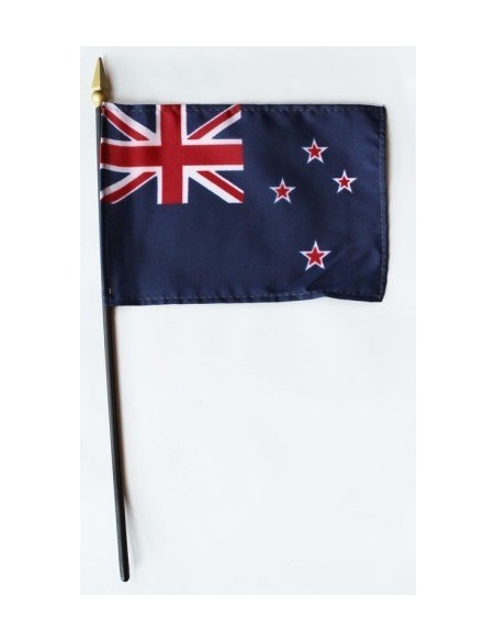 New Zealand 4" x 6" Mounted Flags