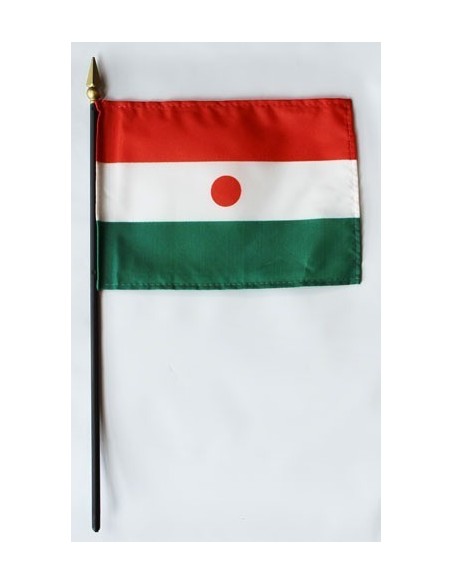 Niger 4" x 6" Mounted Flags