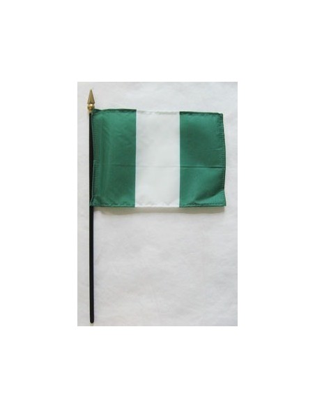 Nigeria 4" x 6" Mounted Flags