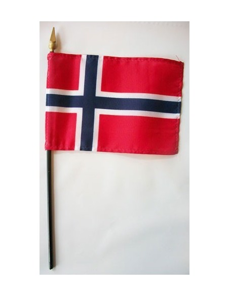 Norway 4" x 6" Mounted Flags