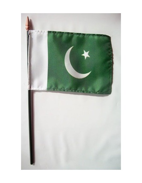 Pakistan 4" x 6" Mounted Flags