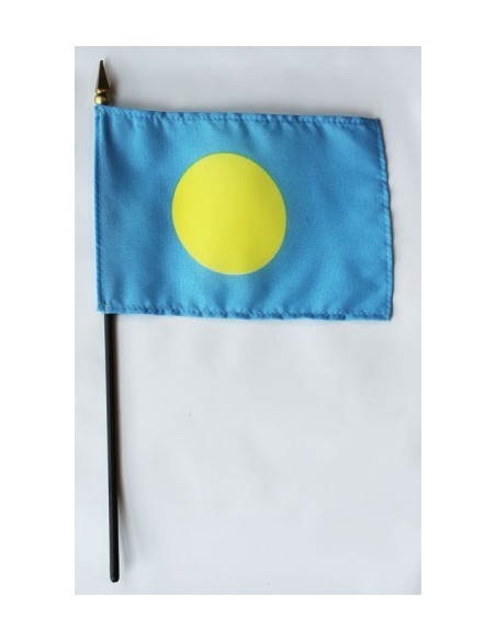 Palau 4" x 6" Mounted Flags