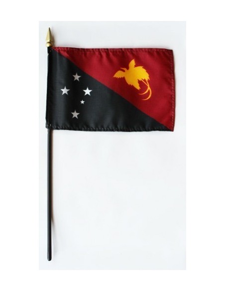 Papua-New Guinea 4" x 6" Mounted Flags