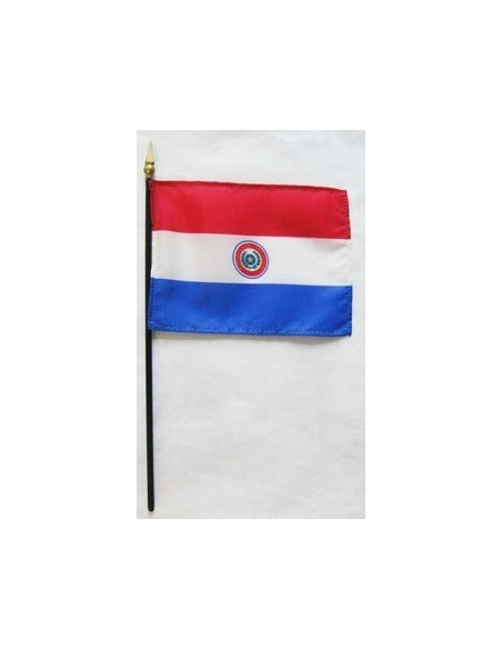 Paraguay 4" x 6" Mounted Flags