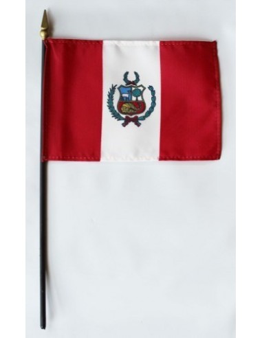 Peru Mounted Flags 4" x 6"| Buy Online Now