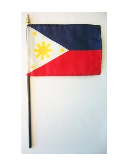 Philippines 4" x 6" Mounted Flags