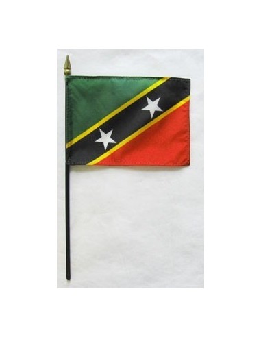 Saint Kitts-Nevis Mounted Flags 4" x 6"| Buy Online Now