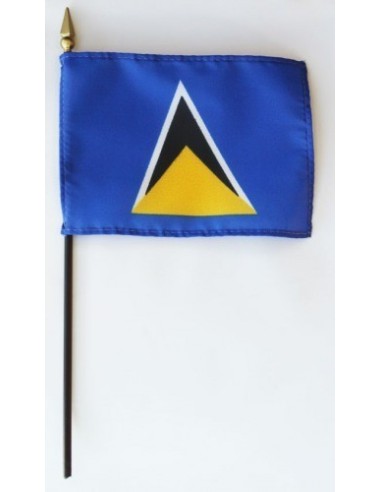 Saint Lucia Mounted Flags 4" x 6"| Buy Online Now