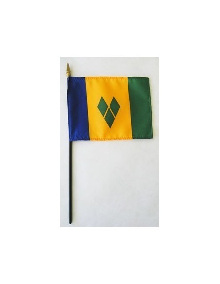 Saint Vincent & Grenadines 4" x 6" Mounted Flags